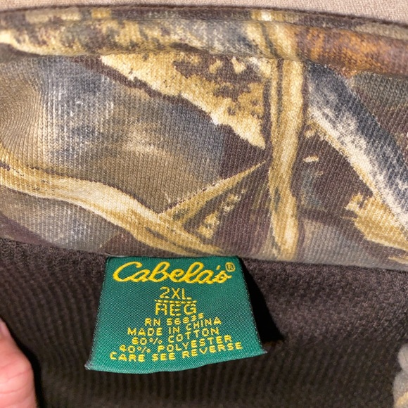 Cabela’s heavyweight 1/4 zip pullover. Max 4 camo. Size 2xl - Picture 4 of 7